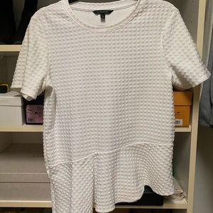 Banana Republic white peplum top